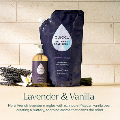 Foaming Hand Soap Refill - Plant-Powered Natural Hand Soap As Seen on TikTok, Non-Toxic, Sulfate-Free Liquid Soap, Moisturizing Foam Handwash Liquid (Lavender & Vanilla, 48 fl oz)