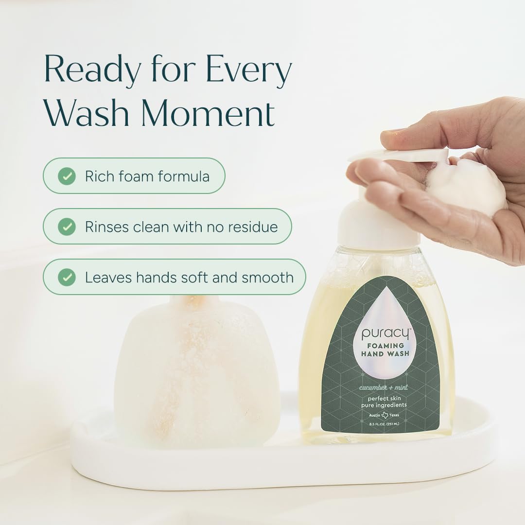 Foaming Hand Soap Refill - Plant-Powered Natural Hand Soap As Seen on TikTok, Non-Toxic, Sulfate-Free Liquid Soap, Moisturizing Foam Handwash Liquid (Lavender & Vanilla, 48 fl oz)