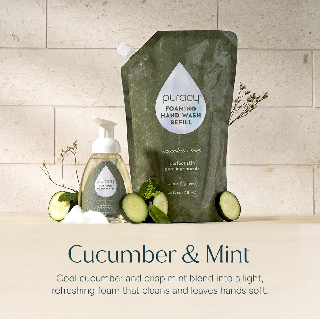 Foaming Hand Soap Refill - Plant-Powered Natural Hand Soap As Seen on TikTok, Non-Toxic, Sulfate-Free Liquid Soap, Moisturizing Foam Handwash Liquid (Lavender & Vanilla, 48 fl oz)