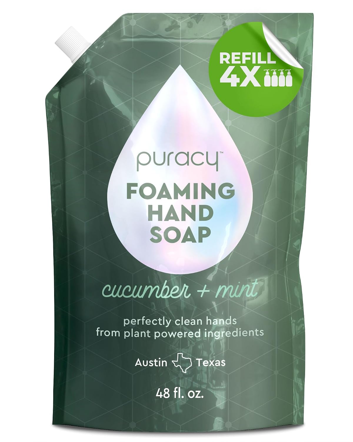 Foaming Hand Soap Refill - Plant-Powered Natural Hand Soap As Seen on TikTok, Non-Toxic, Sulfate-Free Liquid Soap, Moisturizing Foam Handwash Liquid (Lavender & Vanilla, 48 fl oz)