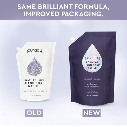 Foaming Hand Soap Refill - Plant-Powered Natural Hand Soap As Seen on TikTok, Non-Toxic, Sulfate-Free Liquid Soap, Moisturizing Foam Handwash Liquid (Lavender & Vanilla, 48 fl oz)