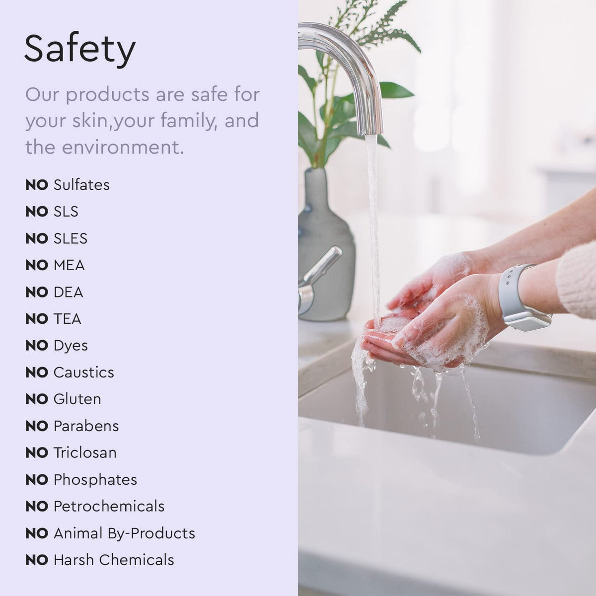 Foaming Hand Soap Refill - Plant-Powered Natural Hand Soap As Seen on TikTok, Non-Toxic, Sulfate-Free Liquid Soap, Moisturizing Foam Handwash Liquid (Lavender & Vanilla, 48 fl oz)