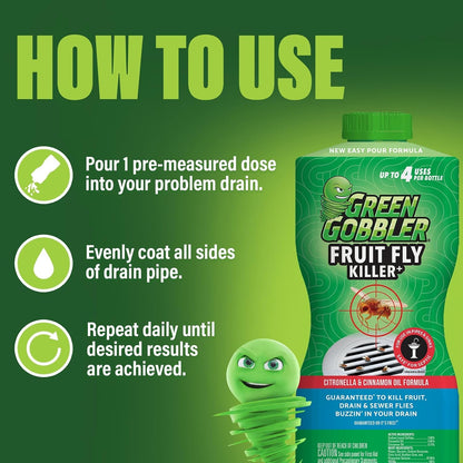 Fruit Fly Killer Plus 32 oz Gel Treatment Drain Sewer Flies