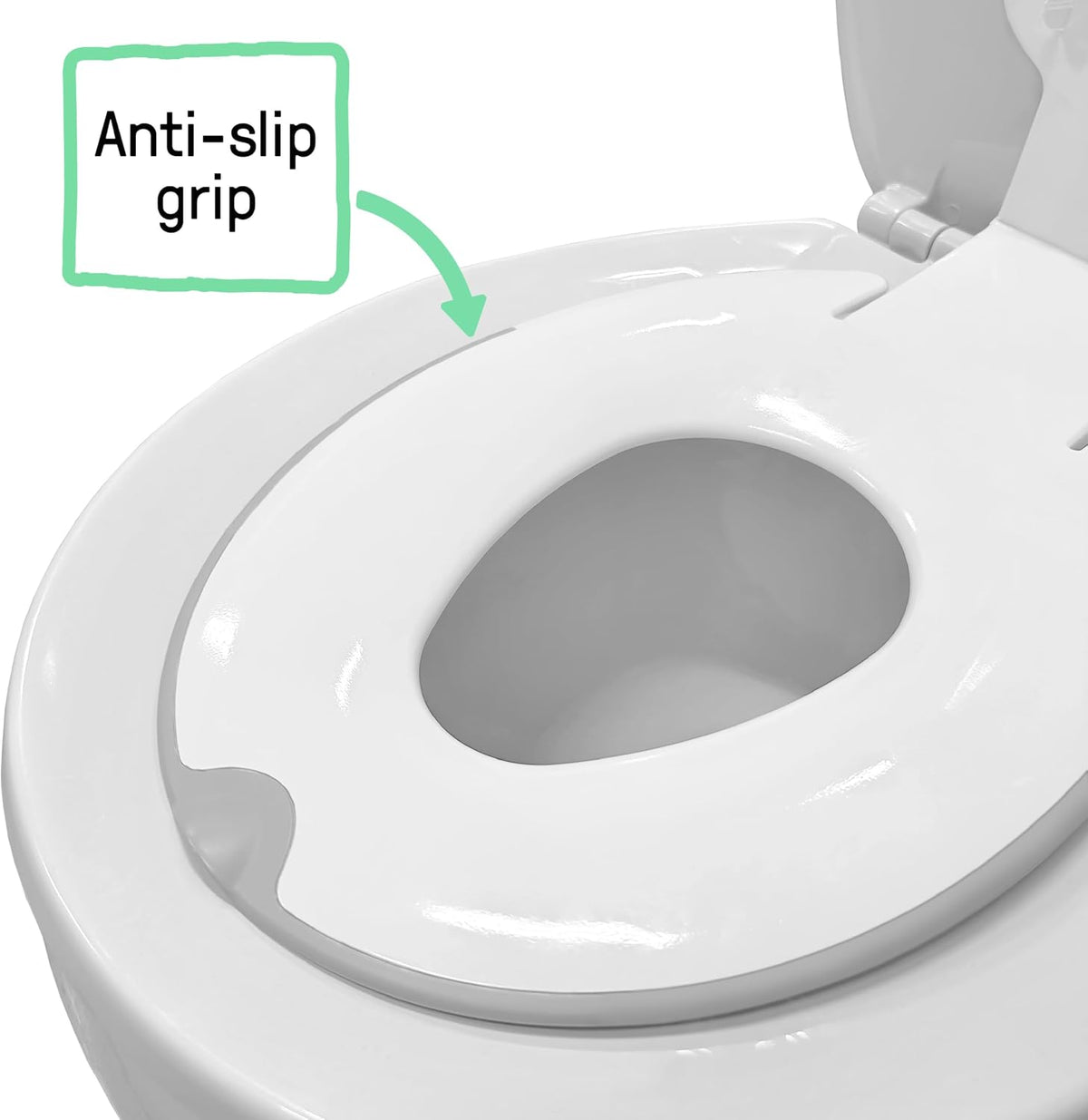 ity Flip & Sit Potty Seat (White) – Easy to Set Up & Remove Potty Training Seat That Attaches to Adult Toilet Seat