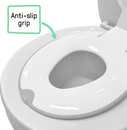 ity Flip & Sit Potty Seat (White) – Easy to Set Up & Remove Potty Training Seat That Attaches to Adult Toilet Seat