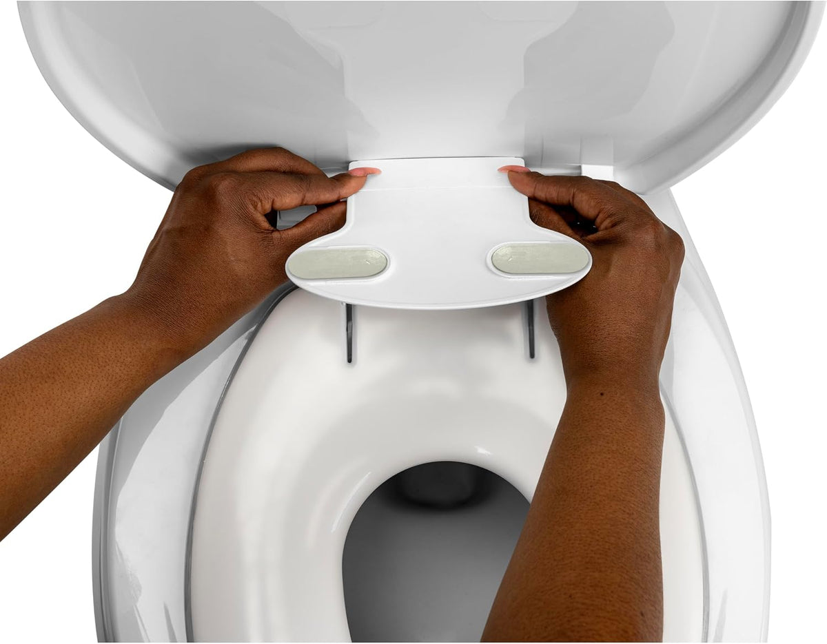 ity Flip & Sit Potty Seat (White) – Easy to Set Up & Remove Potty Training Seat That Attaches to Adult Toilet Seat