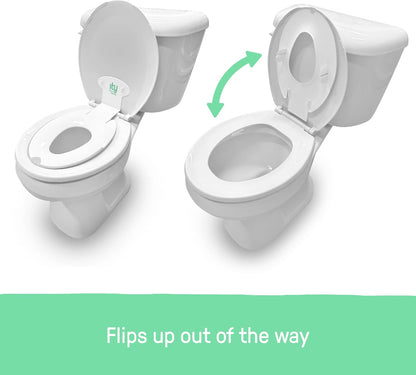 ity Flip & Sit Potty Seat (White) – Easy to Set Up & Remove Potty Training Seat That Attaches to Adult Toilet Seat