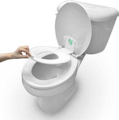 ity Flip & Sit Potty Seat (White) – Easy to Set Up & Remove Potty Training Seat That Attaches to Adult Toilet Seat