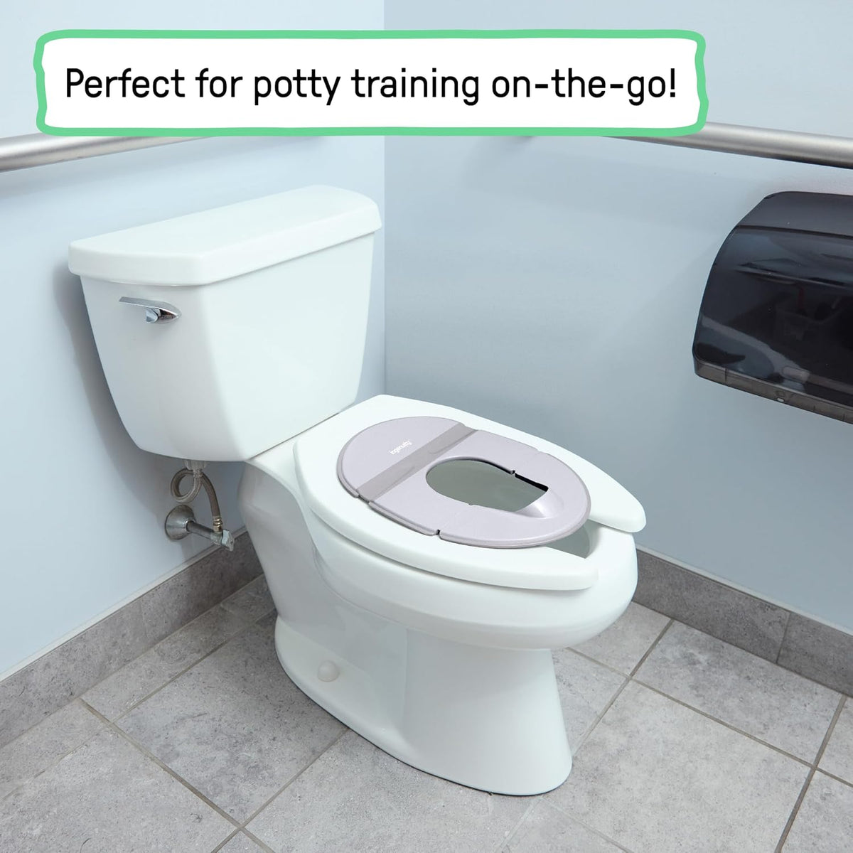 ity Flip & Sit Potty Seat (White) – Easy to Set Up & Remove Potty Training Seat That Attaches to Adult Toilet Seat