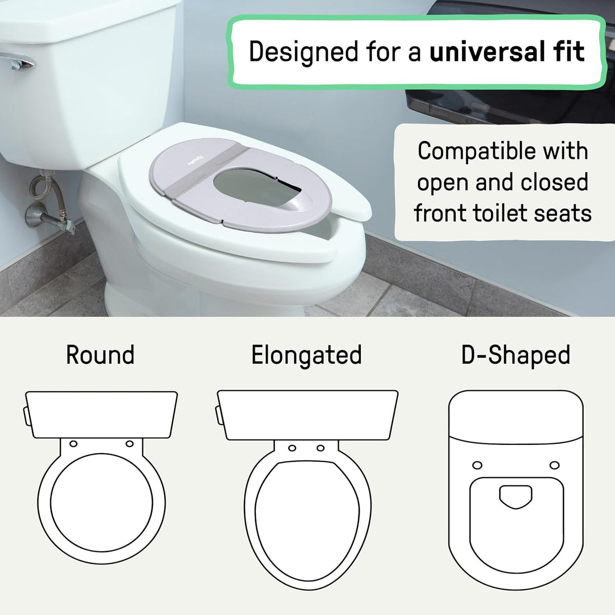 ity Flip & Sit Potty Seat (White) – Easy to Set Up & Remove Potty Training Seat That Attaches to Adult Toilet Seat