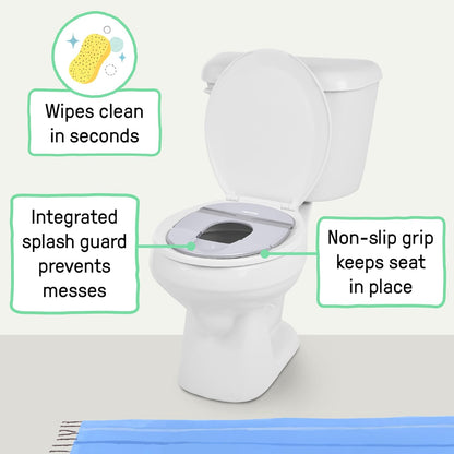 ity Flip & Sit Potty Seat (White) – Easy to Set Up & Remove Potty Training Seat That Attaches to Adult Toilet Seat