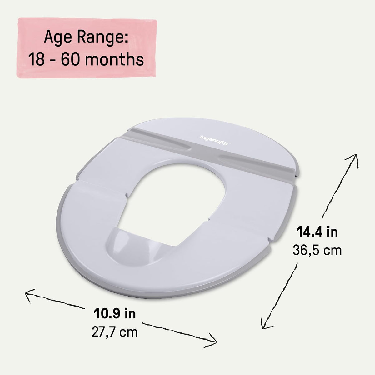 ity Flip & Sit Potty Seat (White) – Easy to Set Up & Remove Potty Training Seat That Attaches to Adult Toilet Seat