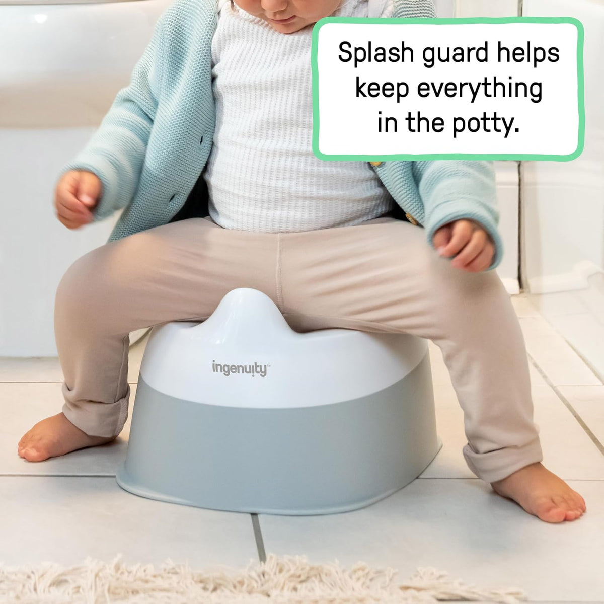 ity Flip & Sit Potty Seat (White) – Easy to Set Up & Remove Potty Training Seat That Attaches to Adult Toilet Seat
