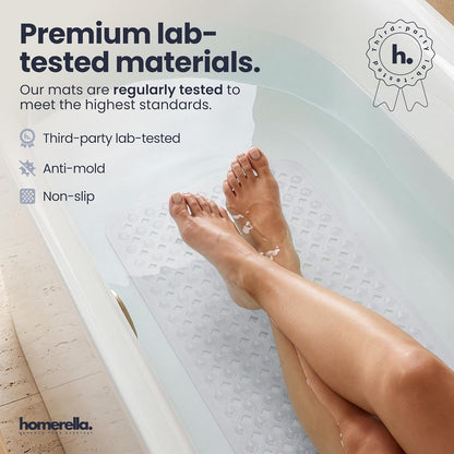 Bathtub Mat Non Slip 35x16 Shower Mat Non Slip Anti Mold BPA Free