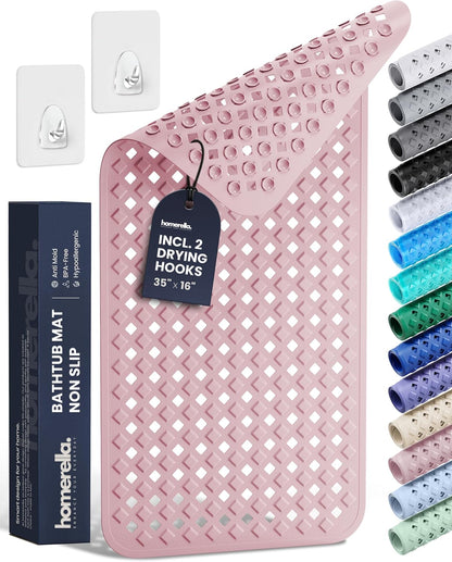 Bathtub Mat Non Slip 35x16 Shower Mat Non Slip Anti Mold BPA Free