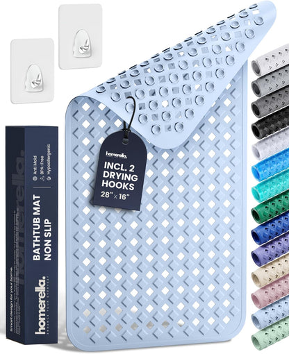 Bathtub Mat Non Slip 35x16 Shower Mat Non Slip Anti Mold BPA Free