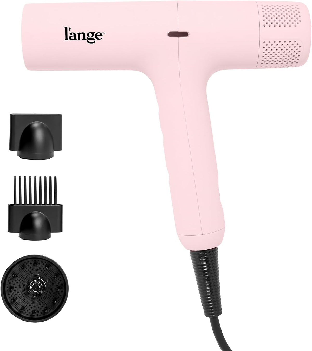 HauteAir Digital Professional Hair Dryer | LED Display for Precision Heat Control | Fast-Dry Brushless Motor with Cool Shot | Negative Ion Technology | Lightweight & Self-Cleaning (Blush)