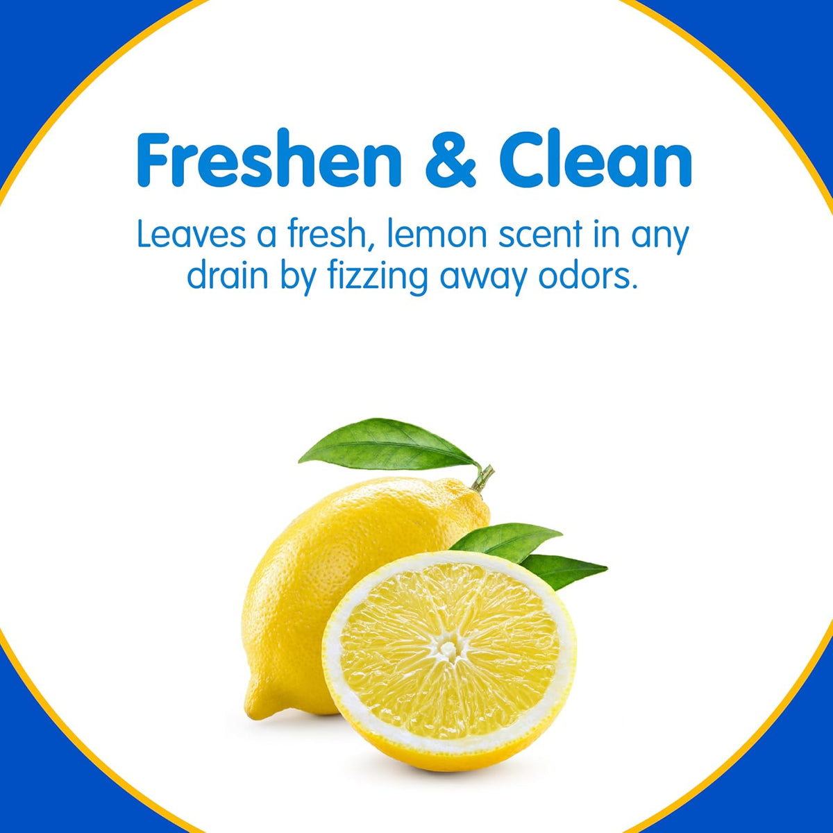Fizzy Drain Cleaner & Deodorizer Tablets, Lemon Freshener, 18 Count