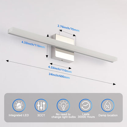2 Pack Battery Operated Bathroom Mirror Lights Bar for Vanity Stick on, Rechargeable 14 Days Extended Battery Life Bright Make up Lighting Cordless 360° Adjustable Luces para Espejo for Desk