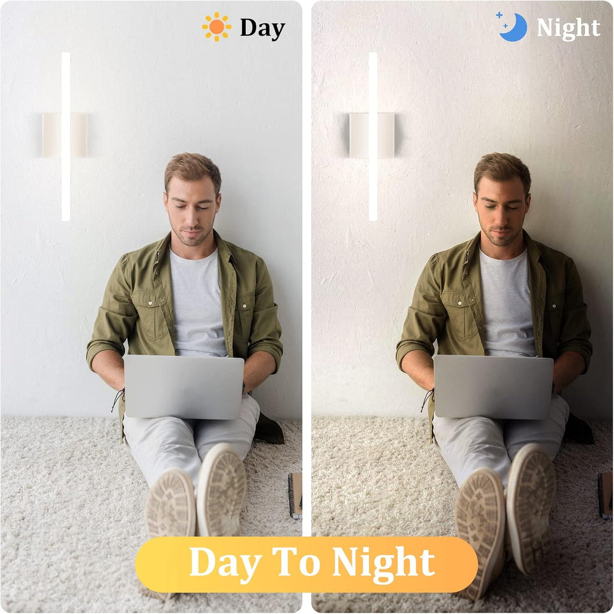 2 Pack Battery Operated Bathroom Mirror Lights Bar for Vanity Stick on, Rechargeable 14 Days Extended Battery Life Bright Make up Lighting Cordless 360° Adjustable Luces para Espejo for Desk