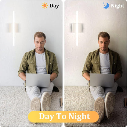 2 Pack Battery Operated Bathroom Mirror Lights Bar for Vanity Stick on, Rechargeable 14 Days Extended Battery Life Bright Make up Lighting Cordless 360° Adjustable Luces para Espejo for Desk