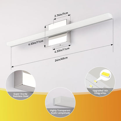 2 Pack Battery Operated Bathroom Mirror Lights Bar for Vanity Stick on, Rechargeable 14 Days Extended Battery Life Bright Make up Lighting Cordless 360° Adjustable Luces para Espejo for Desk