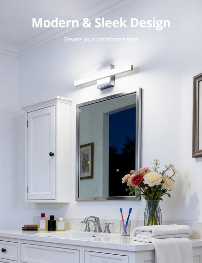 2 Pack Battery Operated Bathroom Mirror Lights Bar for Vanity Stick on, Rechargeable 14 Days Extended Battery Life Bright Make up Lighting Cordless 360° Adjustable Luces para Espejo for Desk