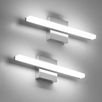 2 Pack Battery Operated Bathroom Mirror Lights Bar for Vanity Stick on, Rechargeable 14 Days Extended Battery Life Bright Make up Lighting Cordless 360° Adjustable Luces para Espejo for Desk