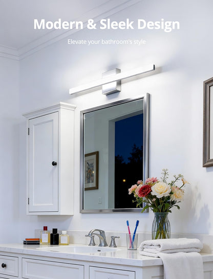 2 Pack Battery Operated Bathroom Mirror Lights Bar for Vanity Stick on, Rechargeable 14 Days Extended Battery Life Bright Make up Lighting Cordless 360° Adjustable Luces para Espejo for Desk