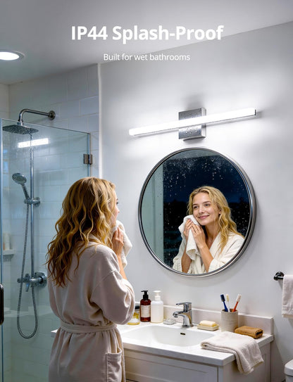2 Pack Battery Operated Bathroom Mirror Lights Bar for Vanity Stick on, Rechargeable 14 Days Extended Battery Life Bright Make up Lighting Cordless 360° Adjustable Luces para Espejo for Desk
