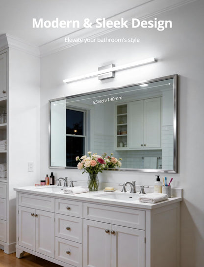 2 Pack Battery Operated Bathroom Mirror Lights Bar for Vanity Stick on, Rechargeable 14 Days Extended Battery Life Bright Make up Lighting Cordless 360° Adjustable Luces para Espejo for Desk