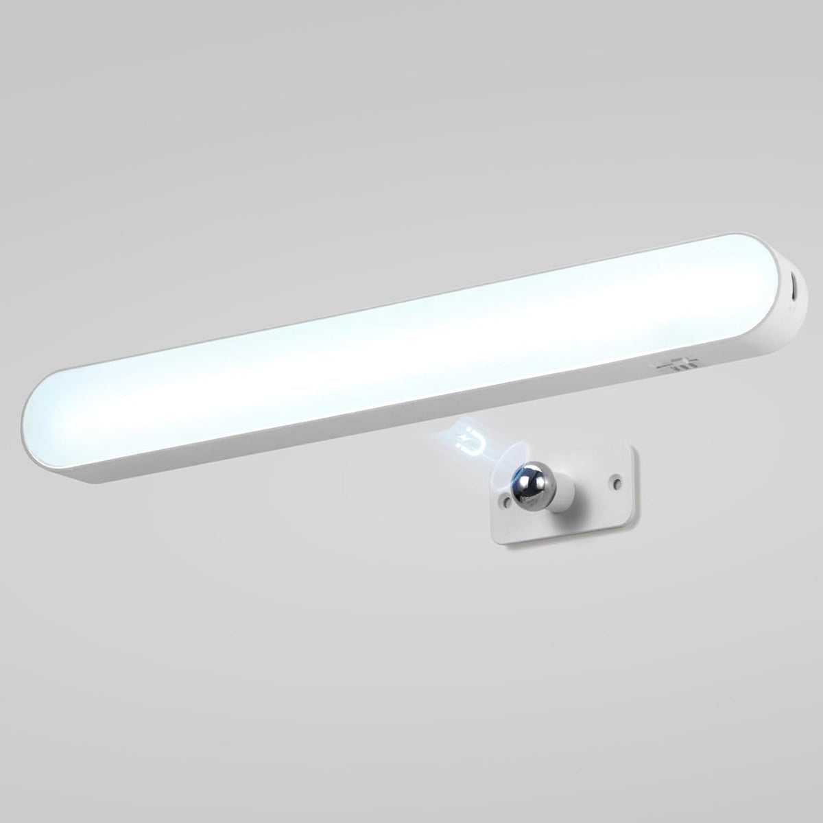 2 Pack Battery Operated Bathroom Mirror Lights Bar for Vanity Stick on, Rechargeable 14 Days Extended Battery Life Bright Make up Lighting Cordless 360° Adjustable Luces para Espejo for Desk