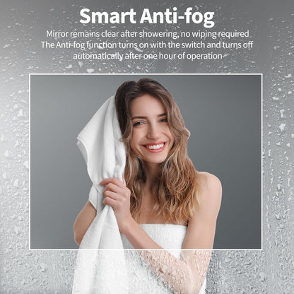 48x36 LED Bathroom Mirror with Light, Anti-Fog, 3 Colors - Colors A