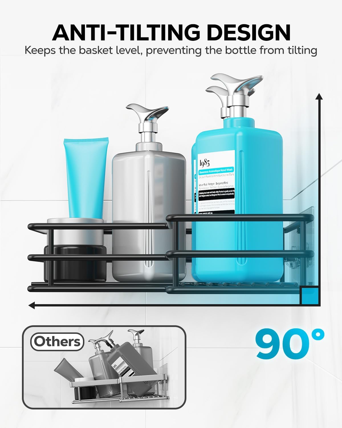 Corner Shower Shelves, Adhesive Shower Caddy, Bathroom Organization