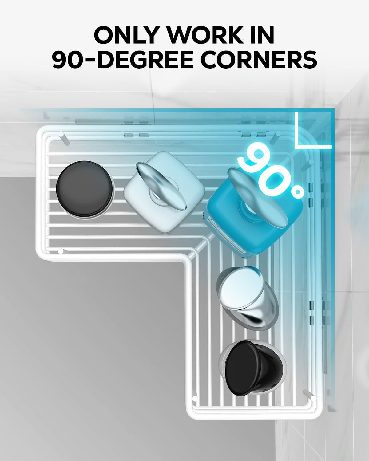 Corner Shower Shelves, Adhesive Shower Caddy, Bathroom Organization