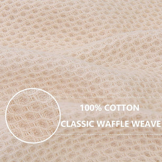100% Cotton Waffle Weave Kitchen Dish Cloths 6-Pack, Dark Grey - Colors B