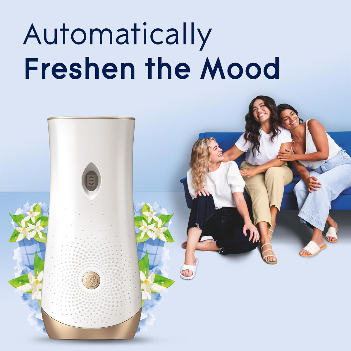 Automatic Spray Air Freshener Kit, Clean Linen, Holder + 2 Refills