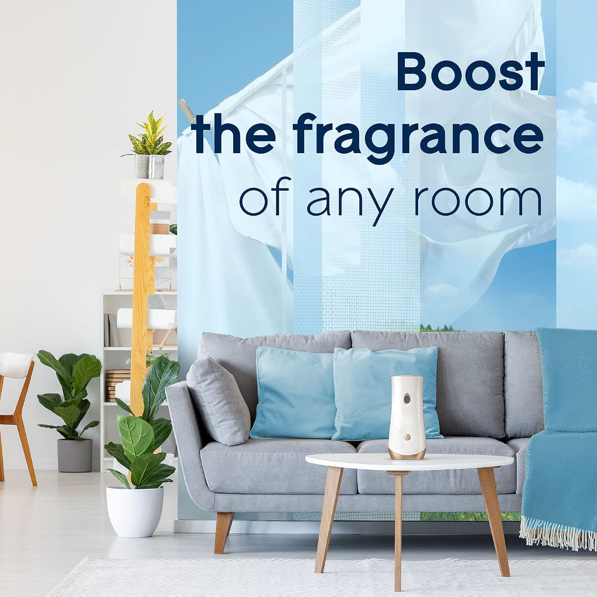 Automatic Spray Air Freshener Kit, Clean Linen, Holder + 2 Refills