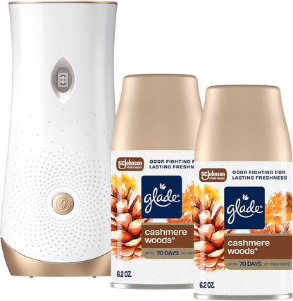 Automatic Spray Air Freshener Kit, Clean Linen, Holder + 2 Refills
