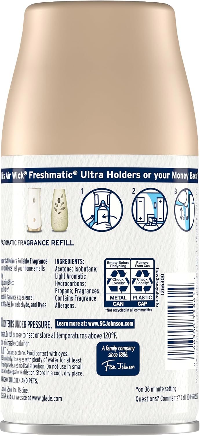 Automatic Spray Air Freshener Kit, Clean Linen, Holder + 2 Refills