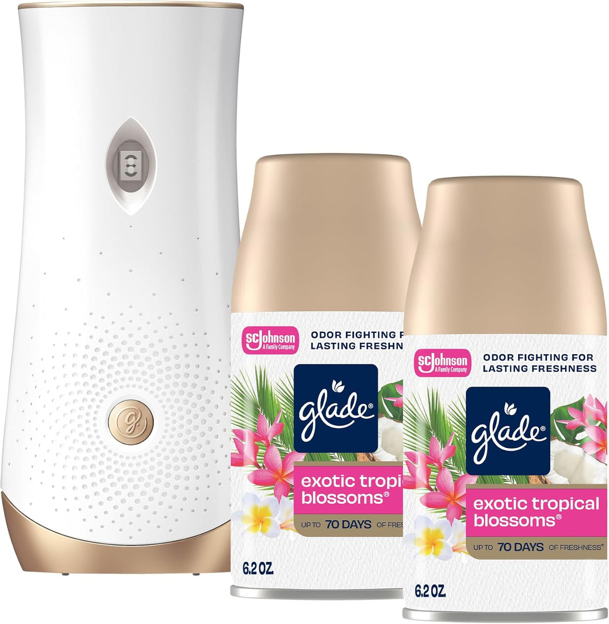 Automatic Spray Air Freshener Kit, Clean Linen, Holder + 2 Refills