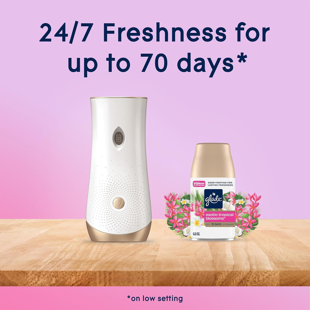 Automatic Spray Air Freshener Kit, Clean Linen, Holder + 2 Refills