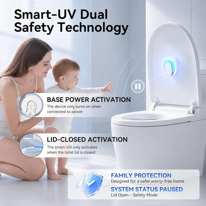 Smart Toilet Guard UV Sanitizing Automatic Toilet Cleaner & Deodorizer, Continuous Cleaning System Third-Party Tested, Helps Reduce Buildup, Odors & Stains - Bowl Freshener & Odor Eliminator