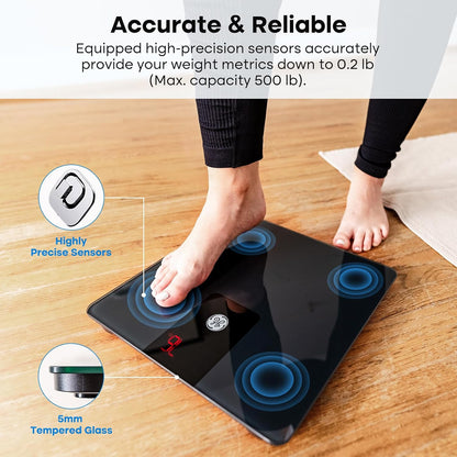 Bathroom Scale for Body Weight 500lbs, Digital Weight Scales Heavy Duty