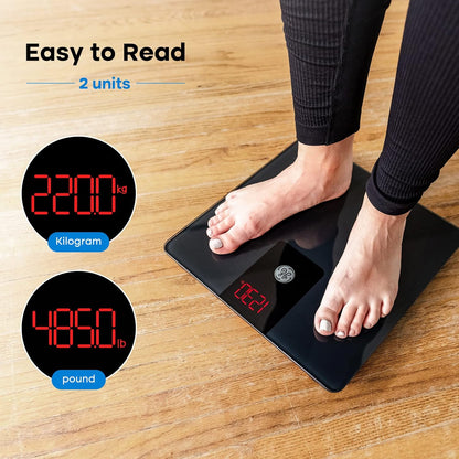 Bathroom Scale for Body Weight 500lbs, Digital Weight Scales Heavy Duty
