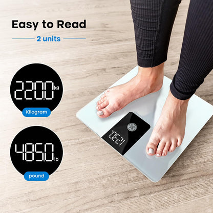 Bathroom Scale for Body Weight 500lbs, Digital Weight Scales Heavy Duty