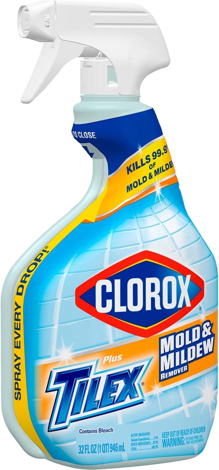 Clorox Plus Mold and Mildew Remover with Bleach, Spray Bottle, 32 Fl Oz (Package May Vary)