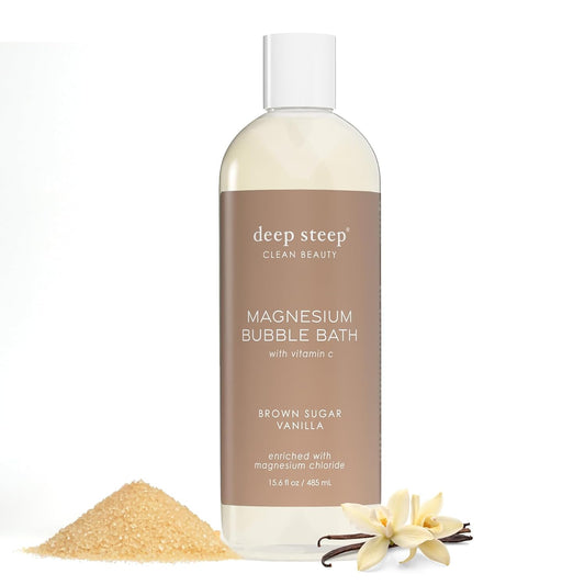 Magnesium Bubble Bath, 15.6 oz – Foaming Soak with Magnesium, Coconut Oil, Aloe, Vitamin C, Shea Butter & Argan Oil – Vegan, Clean Beauty for Stress & Sleep (Vanilla Coconut)