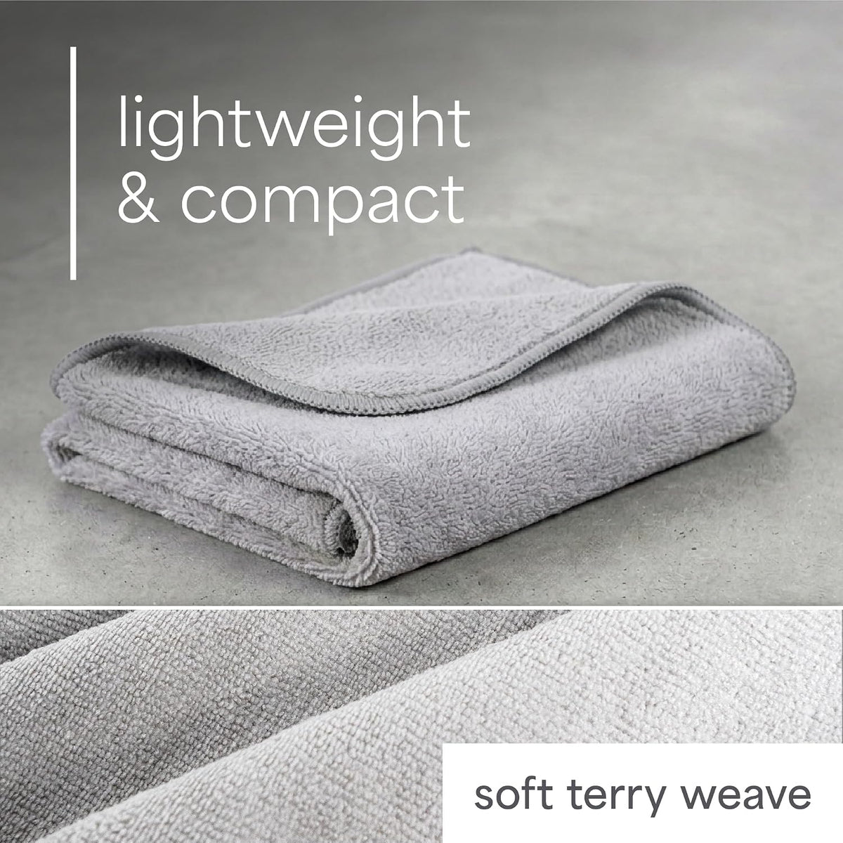 . Microfiber Gym Towels, 6 Pack, 16" x 27"