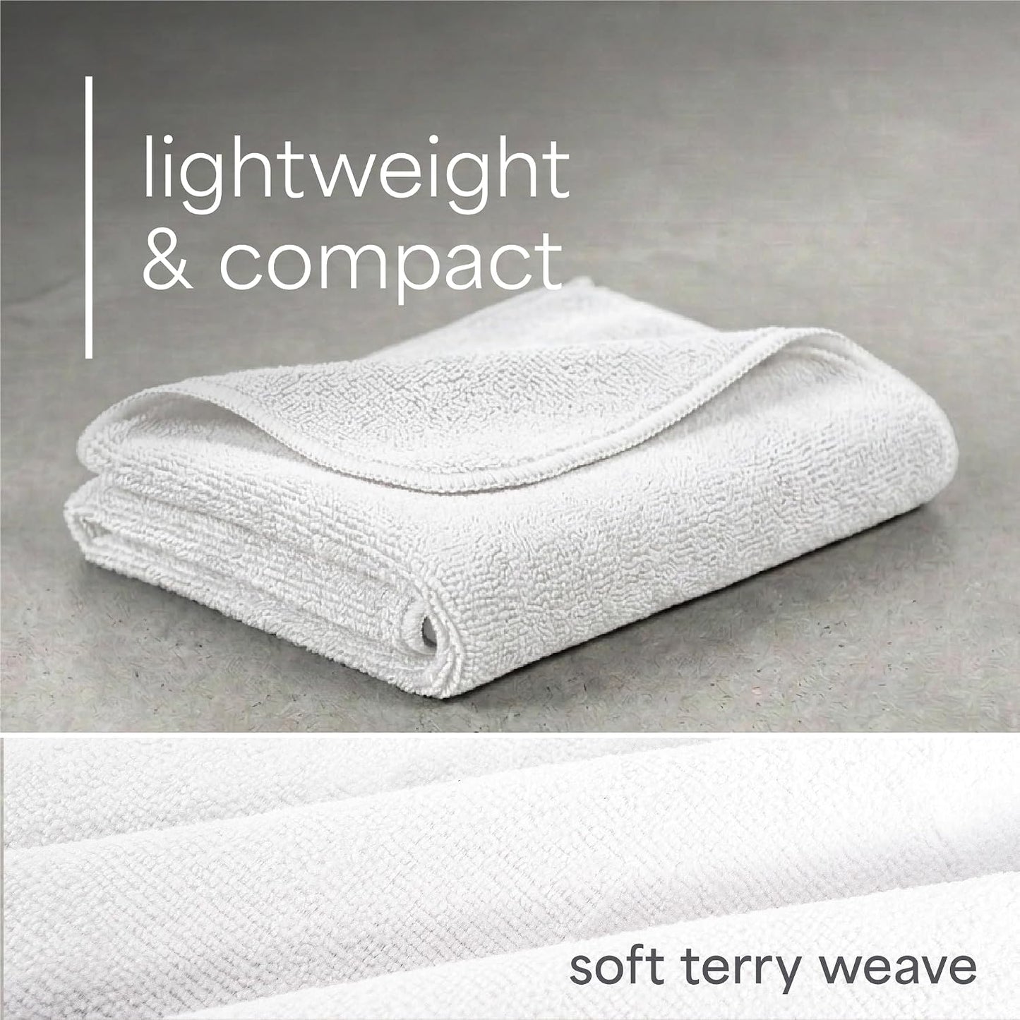. Microfiber Gym Towels, 6 Pack, 16" x 27"